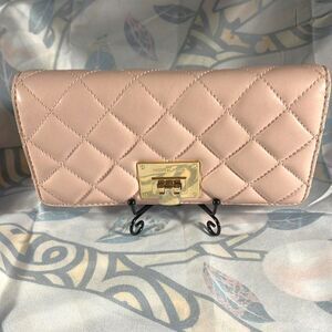Michael Kors Pink Astrid Quilted Long Wallet - GUC